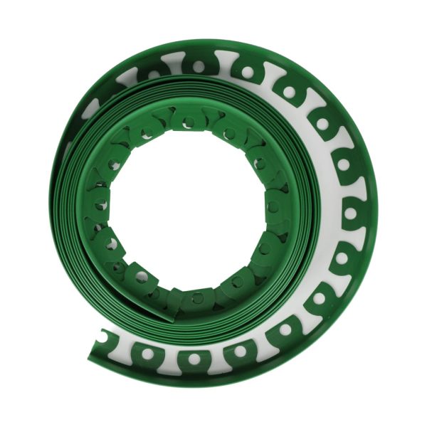 Kerti ágyásszegély szett flex zöld 5 cm x 10 m 20 db leszúrótüskével