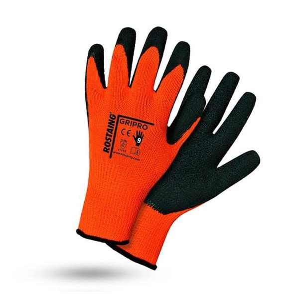 Rostaing Akrilos kötött kesztyű latex bevonattal 8 méret