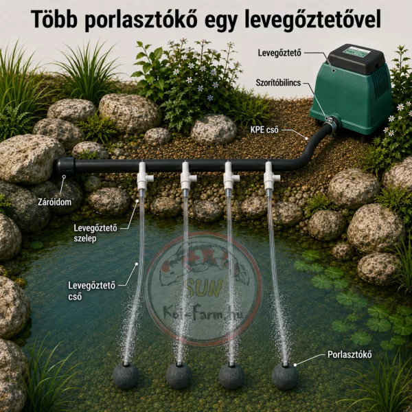 SunSun Grech HJB-120 levegőztető szett - 120 liter/perc