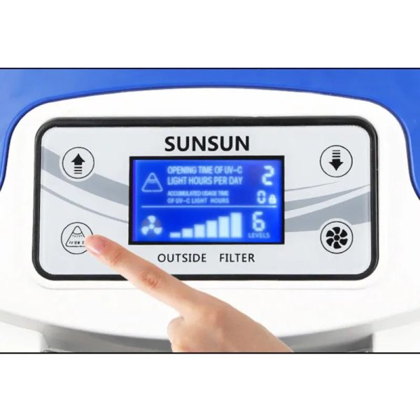 SunSun HW-3000 külső akvárium szűrő LCD + UV-C lámpa 1200–3000 l/h