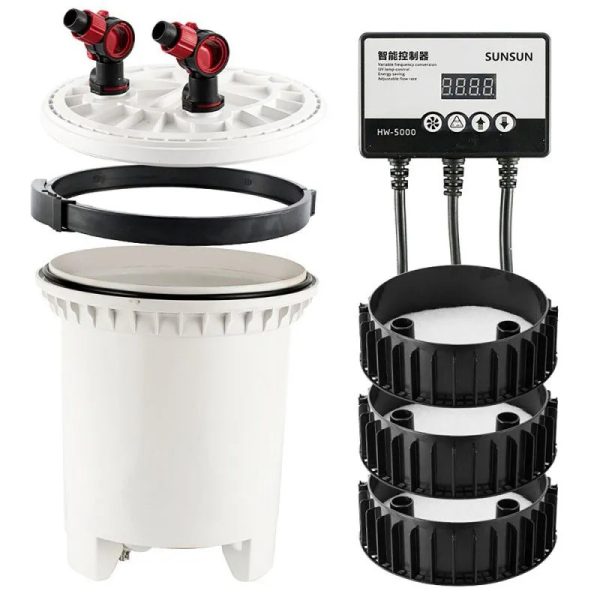 SunSun HW-5000 külső akvárium szűrő LCD + UV-C lámpa 1800-4600 l/h