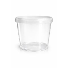 2,6 literes vödör tetővel - víztiszta