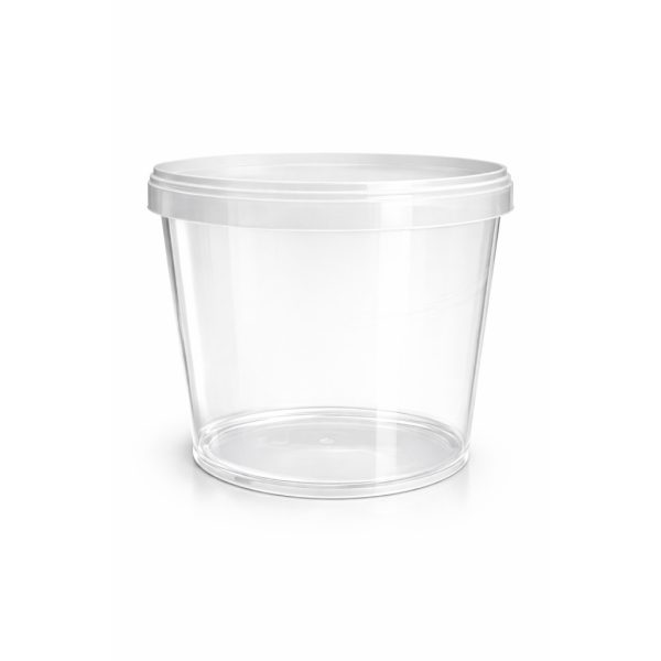 2,6 literes vödör tetővel - víztiszta