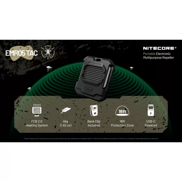 Nitecore EMR05 TAC szúnyogriasztó készülék + 3  darab lapka