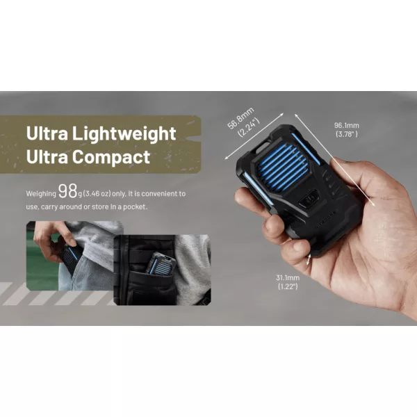 Nitecore EMR06 TAC akkumlátoros szúnyogriasztó készülék 1800 mAh + 3 db lapka