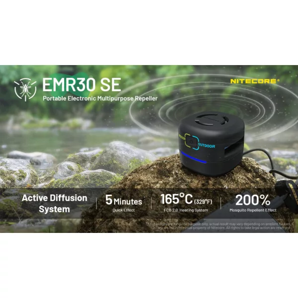 Nitecore EMR30 SE szúnyogriasztó készülék + 3 db lapka