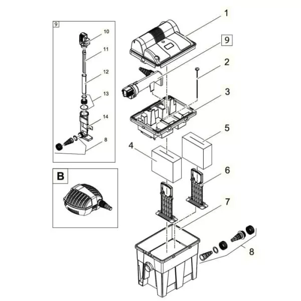 Oase Biosmart set 7000 kerti tó szűrő szett