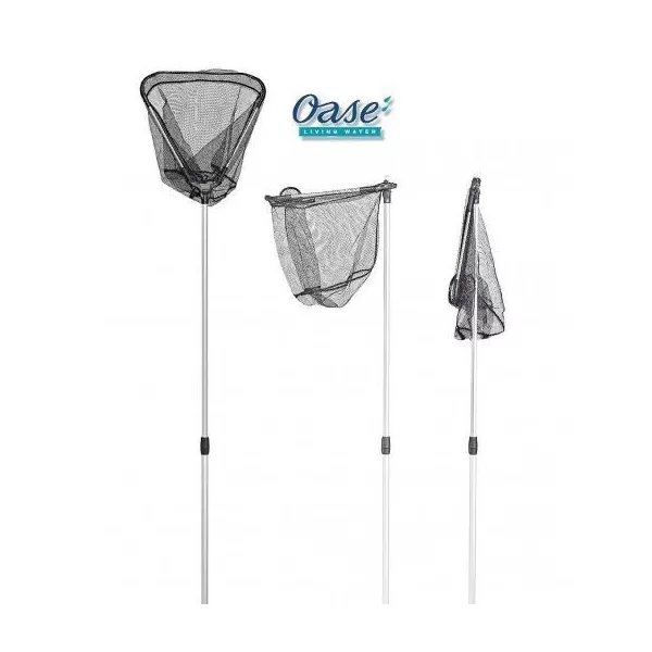 Oase nagy összecsukható háromszög alakú háló 150cm  teleszkópos nyéllel