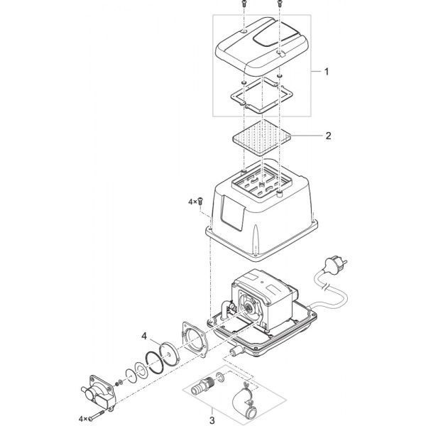 Oase AquaOxy 5000 tólevegőztető 5000 l/h 75W
