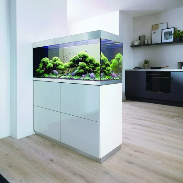 Oase HighLine Opti-White 300 Térelválasztó Akvárium Szett Bútorral  - Fehér