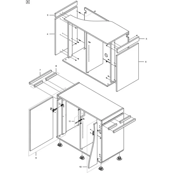 Oase ScaperLine 100 akvárium szett bútorral - Antracit