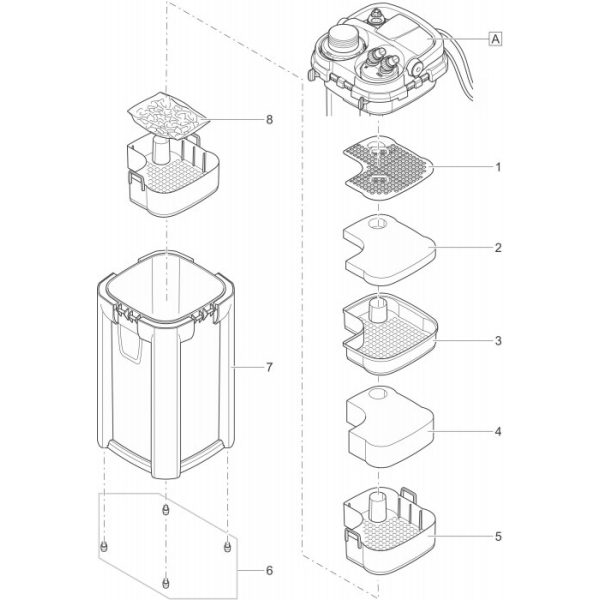 Oase BioMaster2 850 Thermo Külső akvárium szűrő beépített fűtővel 400 W