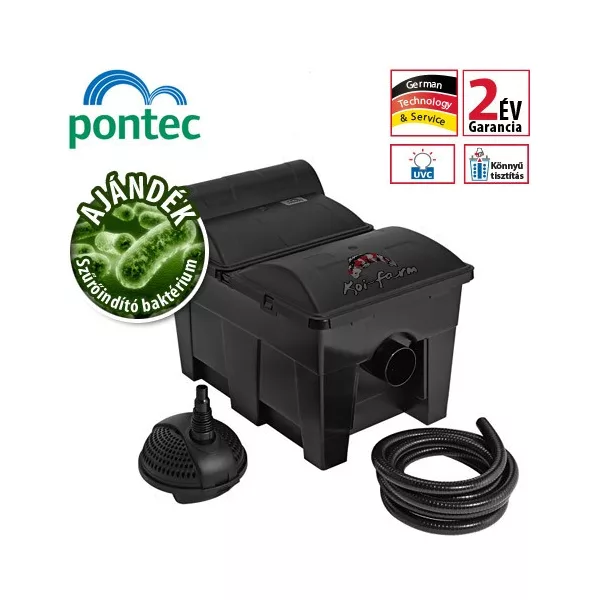 Pontec MultiClear 15000 szűrőkészlet + Szűrőindító baktérium