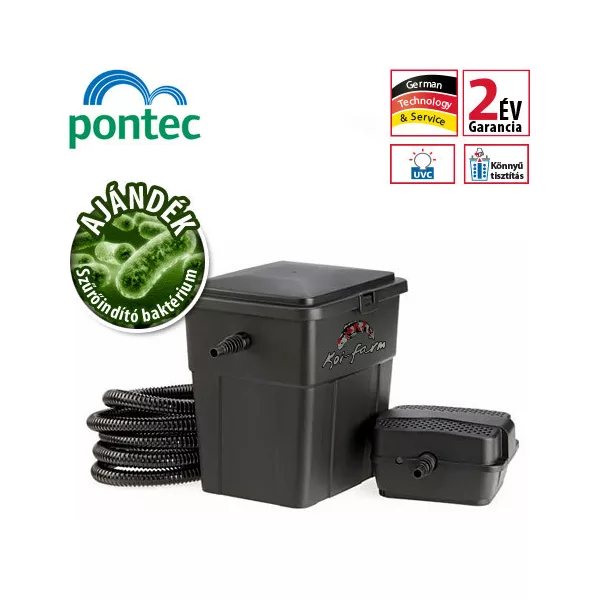 Pontec PondoClear Set 4000 szűrőkészlet + Szűrőindító baktérium