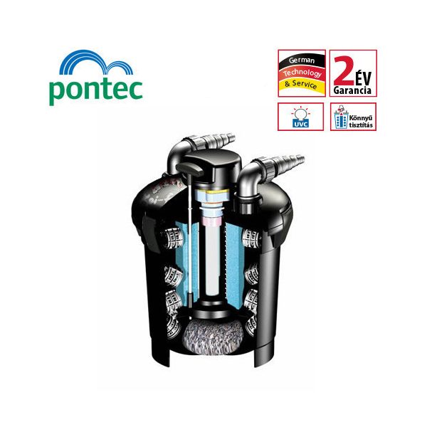Pontec PondoPress 15000 Set UVC nyomásszűrő +  indító baktérium