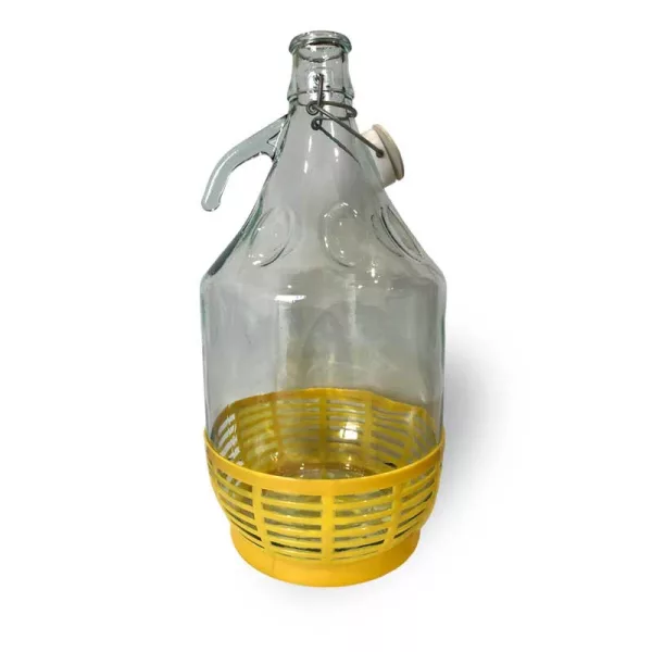 Dáma üveg 5 literes, FÉM CSATTAL (6 db/cs) - ár/db