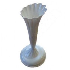 Talpas virágtartó váza (fehér)