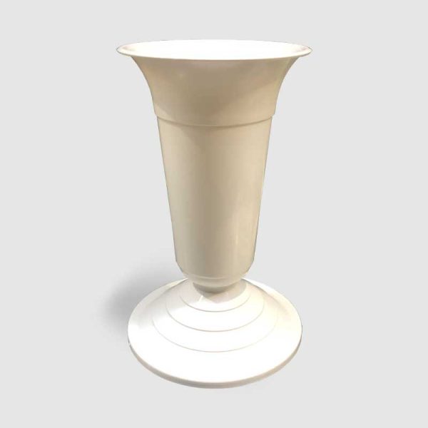 Virágváza Temetői 30cm FEHÉR beton nehezékkel