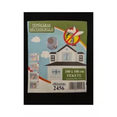 Tépőzáras szúnyogháló FEKETE 100x100cm