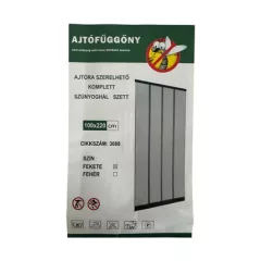 Tépőzáras sz.háló ajtóra 4x220x100 FEKET