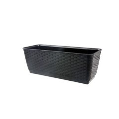 Balkonláda rattan TARTÓVAL (szürke) DRL400PW