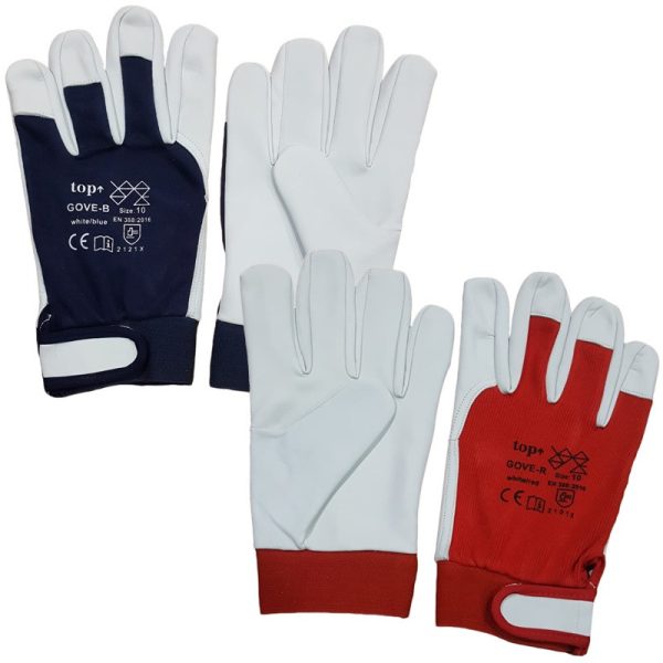 Kesztyű TOP GOVE 7-es kecskebőr pamut kézháttal