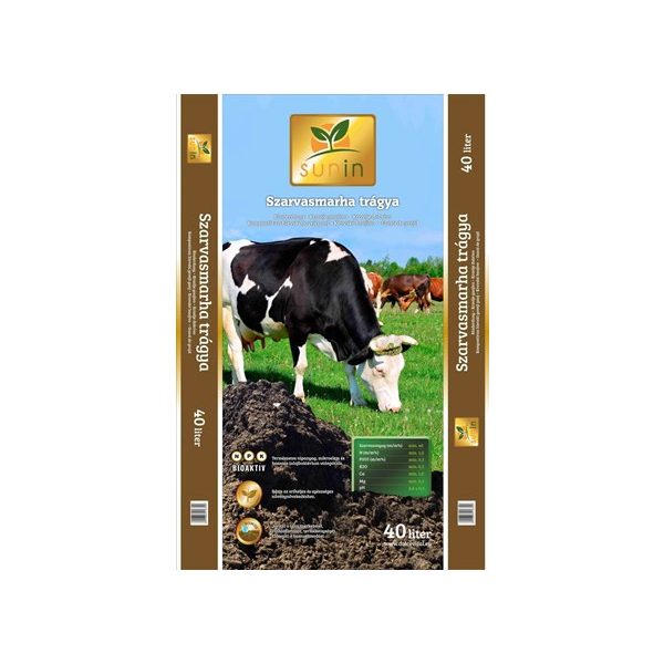 Virágföld SUNIN szarvasmarhatrágya 40 L