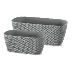   Balkonláda fonott, DSPC300, 30 cm, SZÜRKE (5 db/csomag) - ár/db