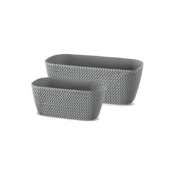 Balkonláda fonott, DSPC300, 30 cm, SZÜRKE (5 db/csomag) - ár/db