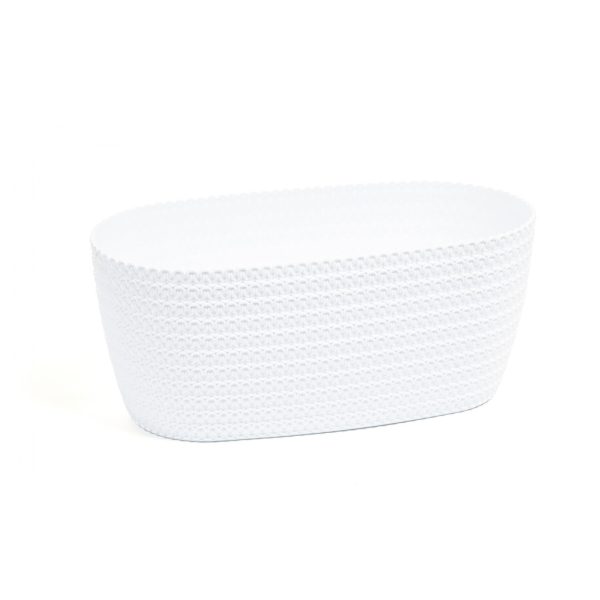 Balkonláda fonott, DSPC400, 40 cm, FEHÉR (5 db/csomag) - ár/db