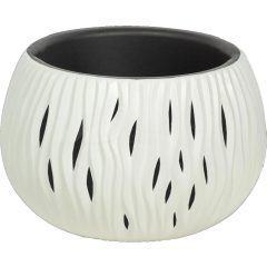 Virágtál, betét+akasztó, 29 cm DSK290WS HULLÁMOS FEHÉR