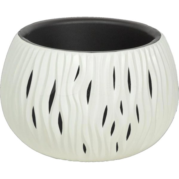 Virágtál, betét+akasztó, 29 cm DSK290WS HULLÁMOS FEHÉR