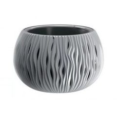 Virágtál, betét+akasztó 29 cm DSK290WS HULLÁMOS SZÜRKE