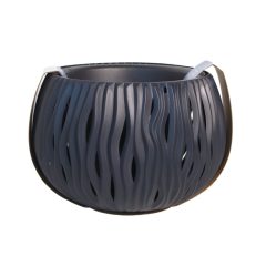   Virágtál, betét+akasztó, 29 cm DSK290WS HULLÁMOS ANTRACIT