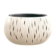 Virágtál, betét+akasztó, 37 cm DSK370WS HULLÁMOS KRÉM