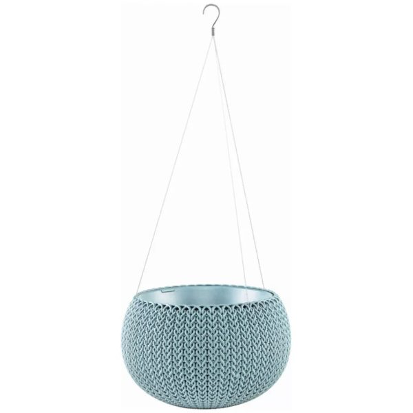 Virágtál, betét+akasztó, 29 cm DKSP290WS FONOTT JÉGKÉK