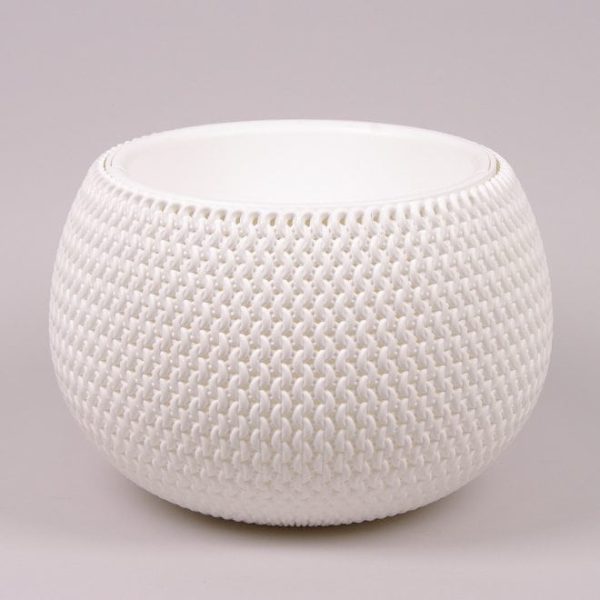 Virágtál, betét+akasztó, 37 cm DKSP370WS FONOTT KRÉM