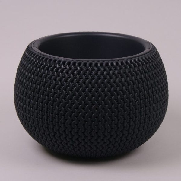 Virágtál, betét+akasztó, 37 cm DKSP370WS FONOTT ANTRACIT