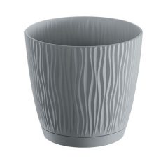   Kaspó hullámos, ALÁTÉTTEL DSY150P SZÜRKE (5 db/csomag) - ár/db