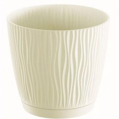   Kaspó hullámos, ALÁTÉTTEL DSY190P KRÉM (5 db/csomag) - ár/db