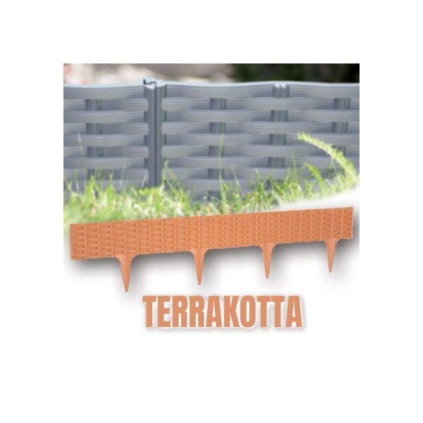 Ágyásszegély rattan, 19 cm x 3,9 m IBRA TERRACOTTA