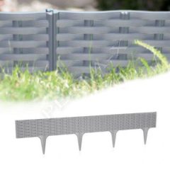 Ágyásszegély rattan, 19 cm x 3,9 m IBRA SZÜRKE