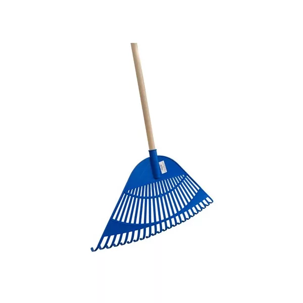 Lombseprű műanyag NYELEZETT 580x350 sárga-kék 23 fogú