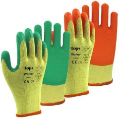 Kesztyű poliészter latex mártással TOP WORKER 8-as