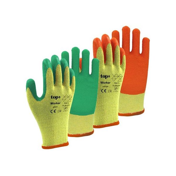 Kesztyű poliészter latex mártással TOP WORKER 8-as