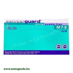 Kesztyű nitril kék M-es