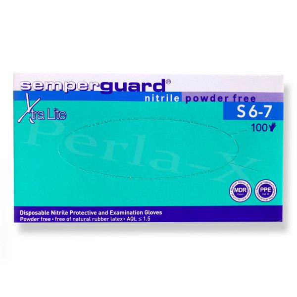 Kesztyű nitril kék S-es