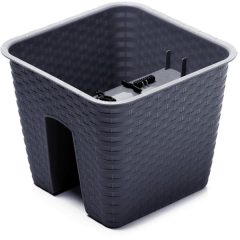 Balkonláda korlátra 28cm RATTAN DRLB280 ANTRACIT