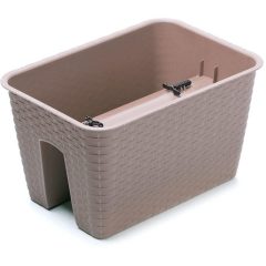 Balkonláda korlátra 40cm RATTAN DRLB400 MOKKA