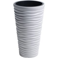 Virágváza magas, VÍZSZ. HULLÁM 35 x 61 cm DPSA350 FEHÉR
